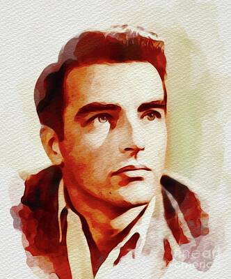 Actors Paintings - Montgomery Clift, Hollywood Legend by Esoterica Art Agency
