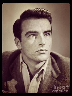 Actors Photos - Montgomery Clift Vintage Hollywood Actor by Esoterica Art Agency