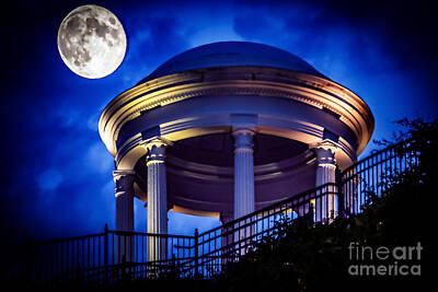 Tracy Brock Royalty-Free and Rights-Managed Images - Moonlit Gazebo by Tracy Brock
