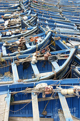 Bowling - Moroccan Blue Boats by David Birchall