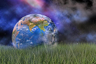 Science Fiction Digital Art - Mother Earth Series Plate4 by Betsy Knapp