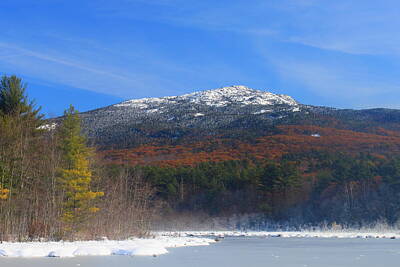 Animals And Earth - Mount Monadnock Late Foliage and Snow by John Burk