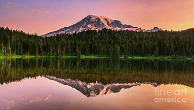 Quotes And Sayings - Mount Rainier at Sunrise by Henk Meijer Photography