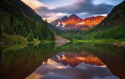 Mountain Royalty-Free and Rights-Managed Images - Mountain Light Sunrise by Darren White