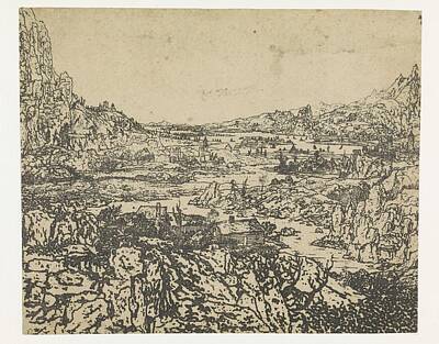 Disney - Mountain Valley with a Winding River, Hercules Segers, c. 1615 - c. 1630 by Hercules Segers