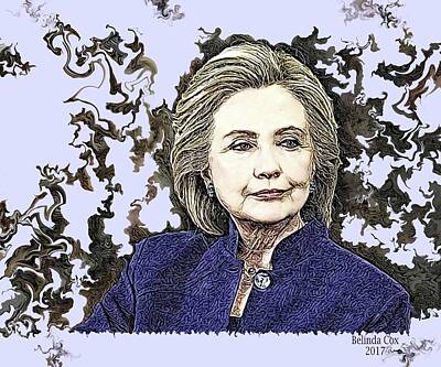 Politicians Digital Art - Mrs Hillary Clinton by Artful Oasis
