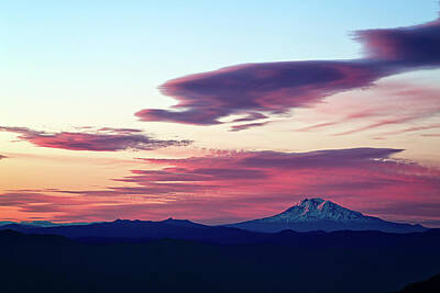 Game Of Thrones Rights Managed Images - Mt Adams at Sunset Royalty-Free Image by Robert Brownell