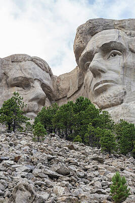 Politicians Photos - Mt Rushmore Roosevelt Lincoln 1 by John Brueske