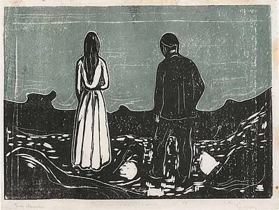 Tea Time - Munch, Edvard 1863-1944 Two Human Beings. The Lonely Ones. by Munch Edvard