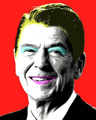 Politicians Digital Art Royalty Free Images - Nancy Reagan - Red Royalty-Free Image by Gary Hogben