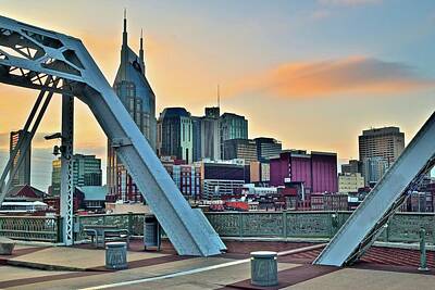 Football Photos - Nashville Setting Sun by Frozen in Time Fine Art Photography