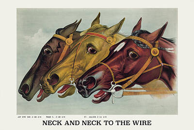 Pop Art - Neck and Neck to the Wire by Eric Bjerke Sr