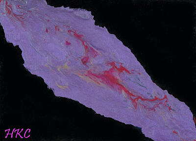 Sarah Yeoman Crow Paintings - Negative Purple by Heather Gorman
