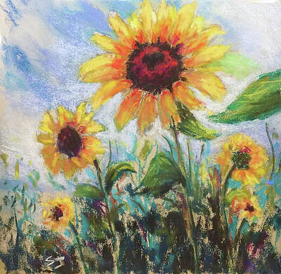 Sunflowers Paintings - New Beginnings by Susan Jenkins