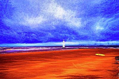 Target Project 62 Scribble - New Brighton Lighthouse by John W King