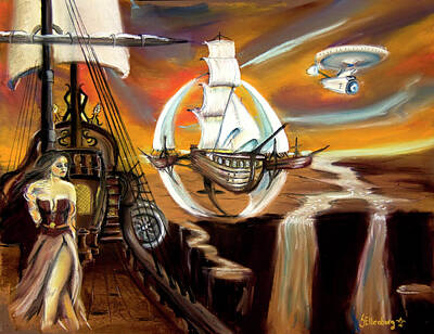 Steampunk Paintings - New Frontiers by Steve Ellenburg