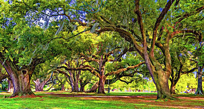 Advertising Archives Rights Managed Images - New Orleans City Park Giants - Paint Royalty-Free Image by Steve Harrington