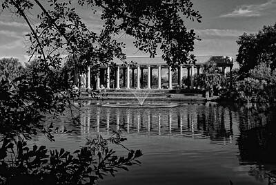 City Scenes Royalty-Free and Rights-Managed Images - New Orleans City Park Peristyle Black and White by Judy Vincent