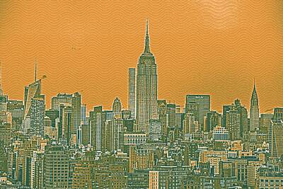 Valentines Day - New Tork City NY Travel Poster 4 by Celestial Images
