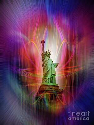 Walter Zettl Royalty-Free and Rights-Managed Images - New York NYC - Statue of Liberty 5 by Walter Zettl