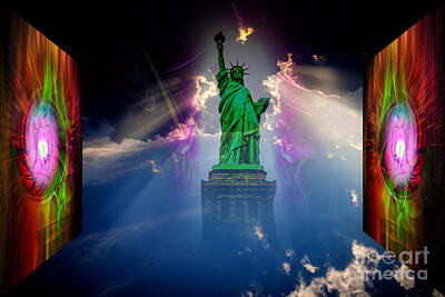 Walter Zettl Royalty-Free and Rights-Managed Images - New York NYC - Statue of Liberty by Walter Zettl