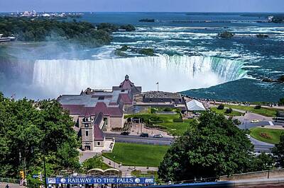 Ink And Water - Niagara Falls from Above by Bob Cuthbert