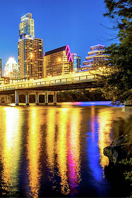 Royalty-Free and Rights-Managed Images - Night Lights of the Austin City Skyline by Gregory Ballos
