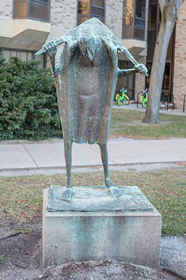 Football Royalty Free Images - Notre Dame Sculpture  Royalty-Free Image by John McGraw