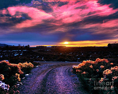 Ballerina - November sunset in Taos by Charles Muhle