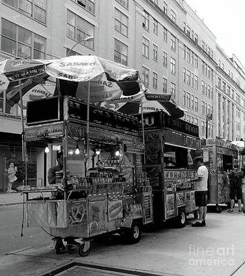 Patriotic Signs - NYC Food Carts by Susan Lafleur