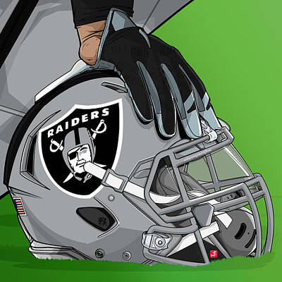 Football Rights Managed Images - Oakland football Royalty-Free Image by Akyanyme Jorge Servin