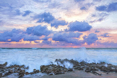 Beach Digital Art - Ocean Blooms II by Jon Glaser