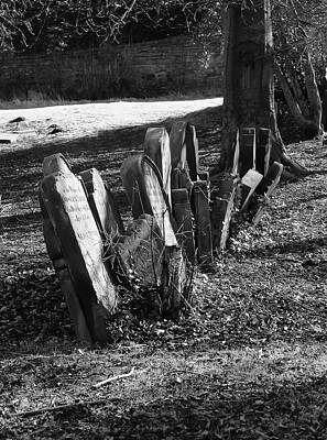 Wine Corks - Old Churchyard Black and White by Jeff Townsend