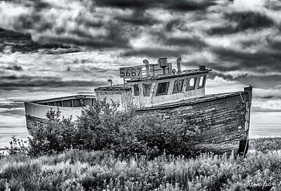 Thomas Kinkade - Old Fishing Boat, Marie Joseph, Nova Scotia by Ken Morris