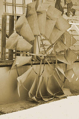Studio Grafika Science - Old Windmill Blades in Sepia by Colleen Cornelius