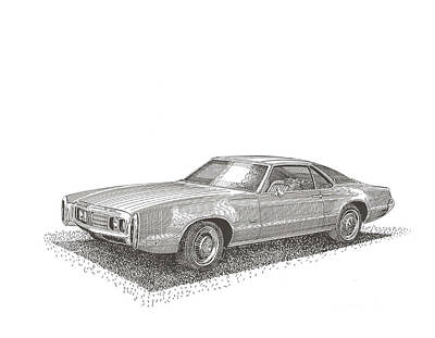 Sports Drawings - Oldsmobile Tornado S C by Jack Pumphrey