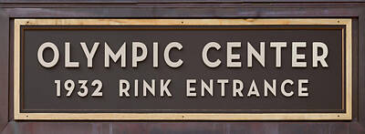 Sports Rights Managed Images - Olympic Center 1932 Rink Entrance Royalty-Free Image by Stephen Stookey
