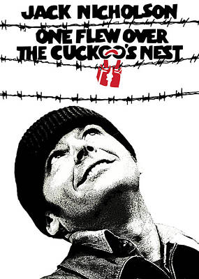 Actors Digital Art - One Flew Over The Cuckoos Nest 1975 by Renato Armignacco
