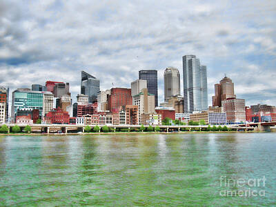Skylines Royalty Free Images - One Skyline View of Pittsburgh Royalty-Free Image by Roberta Byram