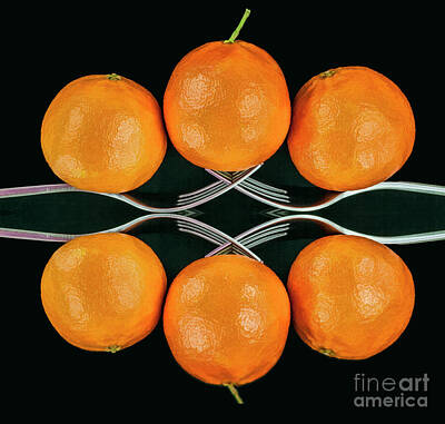 Retro Pop Culture Patterns Royalty Free Images - Orange Balance Royalty-Free Image by Shirley Mangini