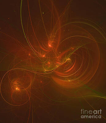 Science Fiction Digital Art - Orange Space by Esoterica Art Agency