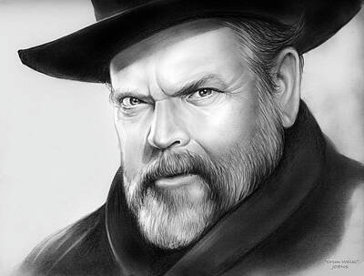 Landmarks Drawings - Orson Welles by Greg Joens