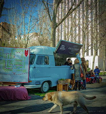 Wine Photos - Outdoor Mobile Food Market by Henri Irizarri