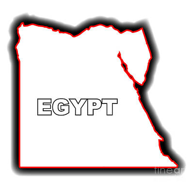 Music Baby - Outline Map of Egypt by Bigalbaloo Stock
