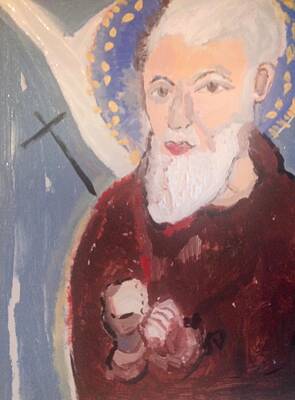 Boho Christmas - Padre Pio by Judith Desrosiers