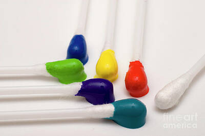 Comics Photos - Painted Cotton Swabs 4 by Ofer Zilberstein