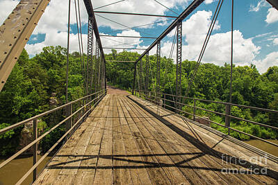 All American Royalty Free Images - Palisades State Park Bridge Royalty-Free Image by Nikki Vig