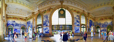 Transportation Royalty-Free and Rights-Managed Images - Panorama of Oporto Train Station by David Smith