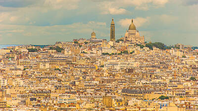 Paris Skyline Photos - Paris Skyline overlooking Montmartre by Patrick Kain