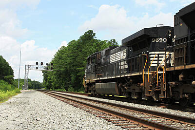 Rights Managed Images - Parked Norfolk Southern Train Royalty-Free Image by Selena Lorraine